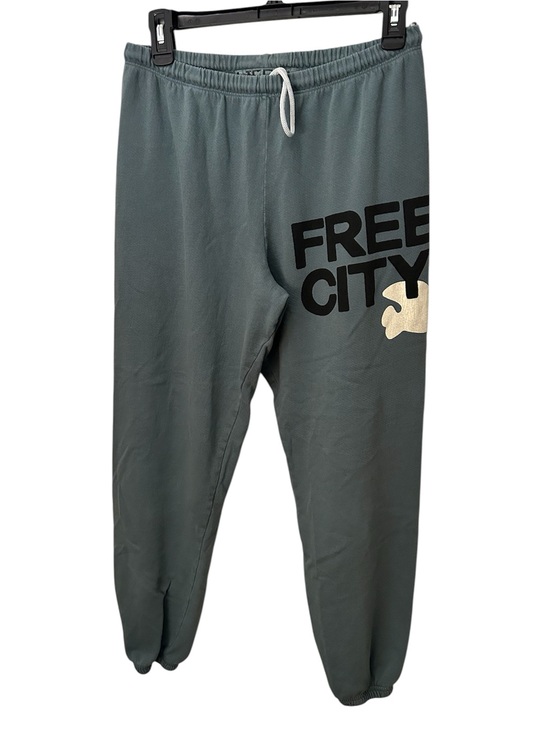 freecity Pants - FreeCity Slate Green & Black Sweatpants Joggers Size Small